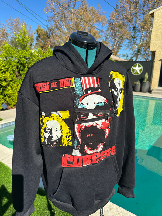 House of 1000 Corpses – Upcycled Horror Hoodie | Men’s Medium