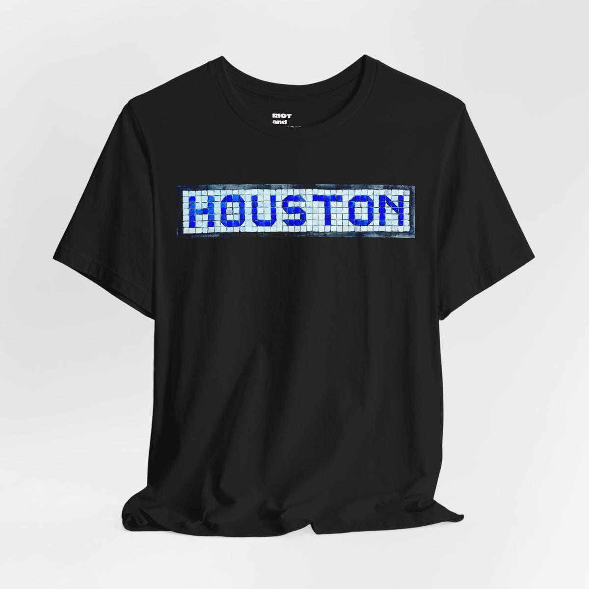 Houston T-Shirt - Blue Tile Street Name Shirt - Houston Texas Gift HTX Graphic Tee