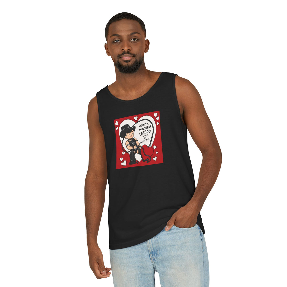 Vintage Leather Daddy Cowboy Valentine Tank – Retro Gay Camp Apparel