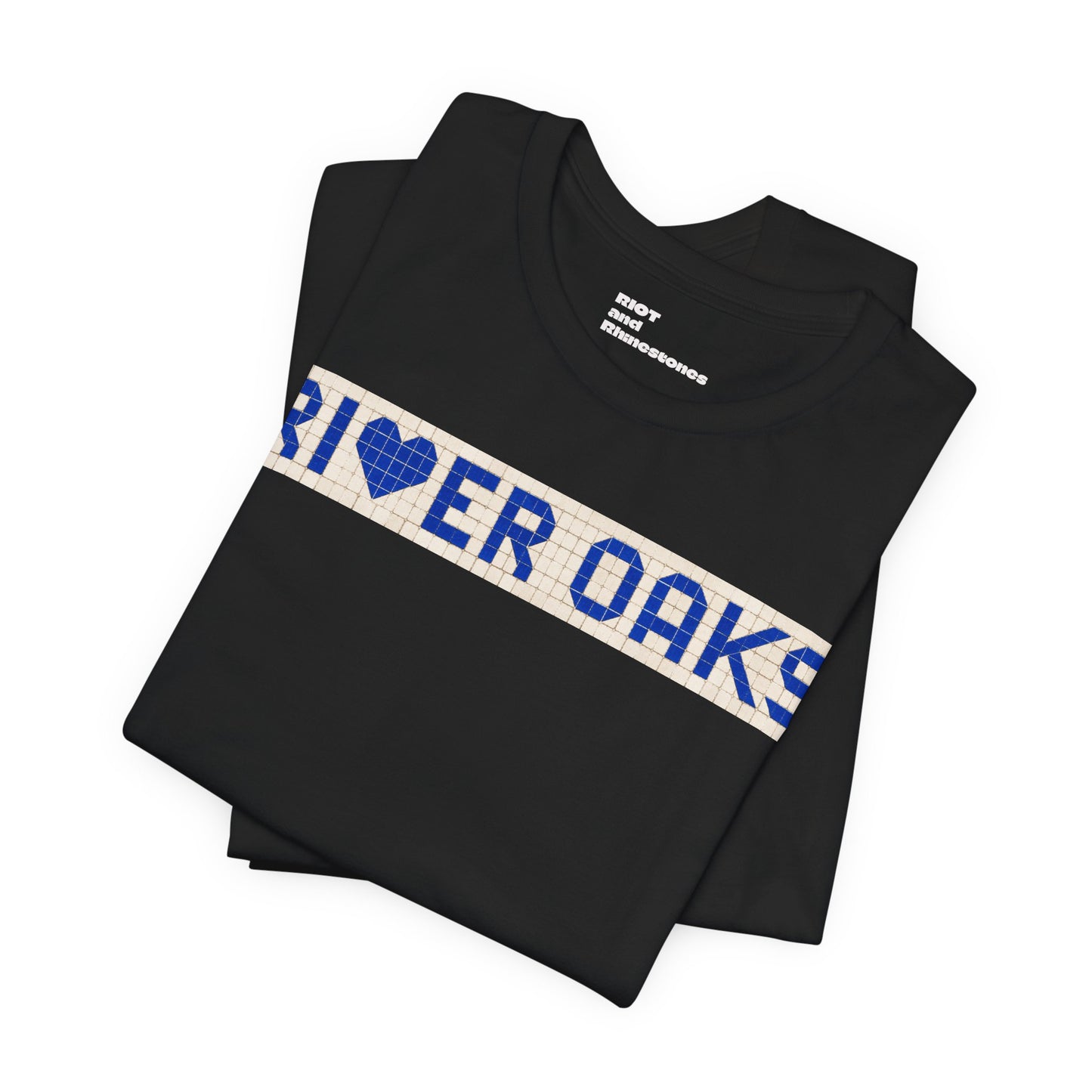 RIVER OAKS Houston T-Shirt - Vintage Blue Tile Shirt - Houston Texas Gift Minimalist HTX Graphic Tee