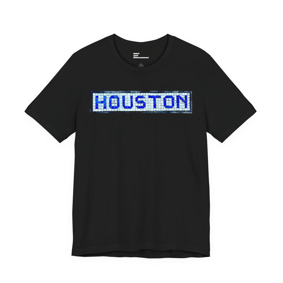 Houston T-Shirt - Blue Tile Street Name Shirt - Houston Texas Gift HTX Graphic Tee