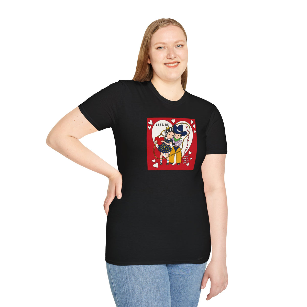 "Let's Get Tied Up" Vintage Cowboy Valentine Tee – Original Pop Art T-Shirt