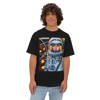 Retro Astronaut "Beauty to the Rescue" Original Painting Graphic Tee