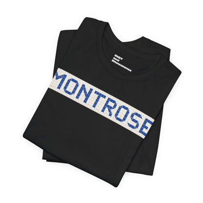 Montrose Houston T-Shirt - Vintage Blue Tile Street Name Shirt - Houston Texas Gift Minimalist HTX Graphic Tee