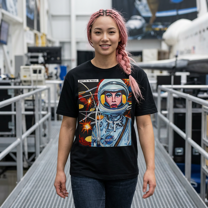 Retro Astronaut "Beauty to the Rescue" Original Painting Graphic Tee