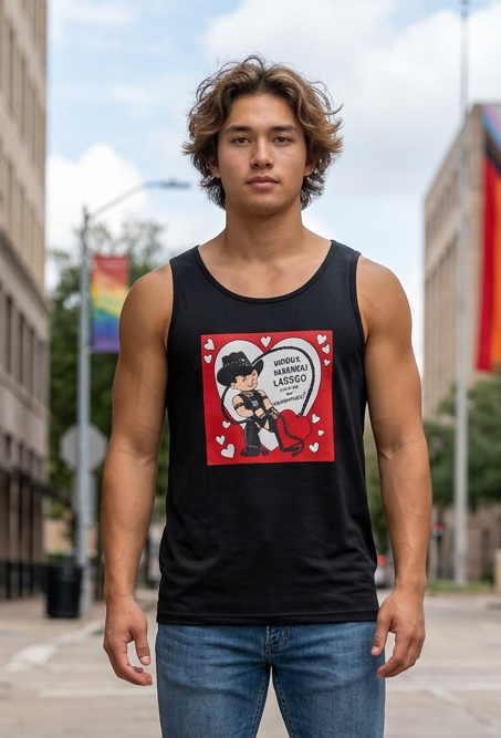 Vintage Leather Daddy Cowboy Valentine Tank – Retro Gay Camp Apparel
