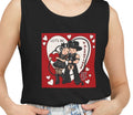 Vintage Leather & Goth Couple Valentine Tee – Cheeky BDSM Retro Art