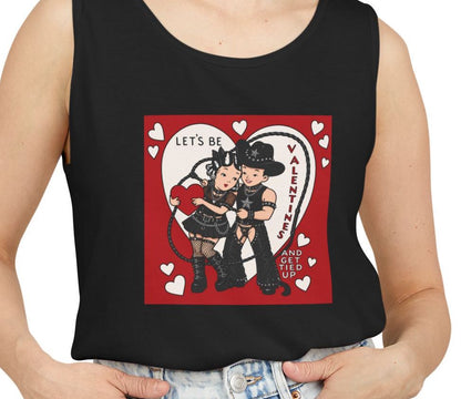 Vintage Leather & Goth Couple Valentine Tee – Cheeky BDSM Retro Art