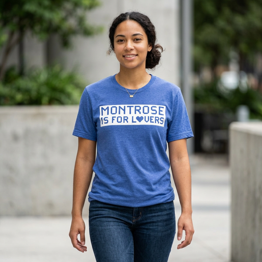 "Montrose Is For Lovers" Vintage Houston Street Tile T-Shirt