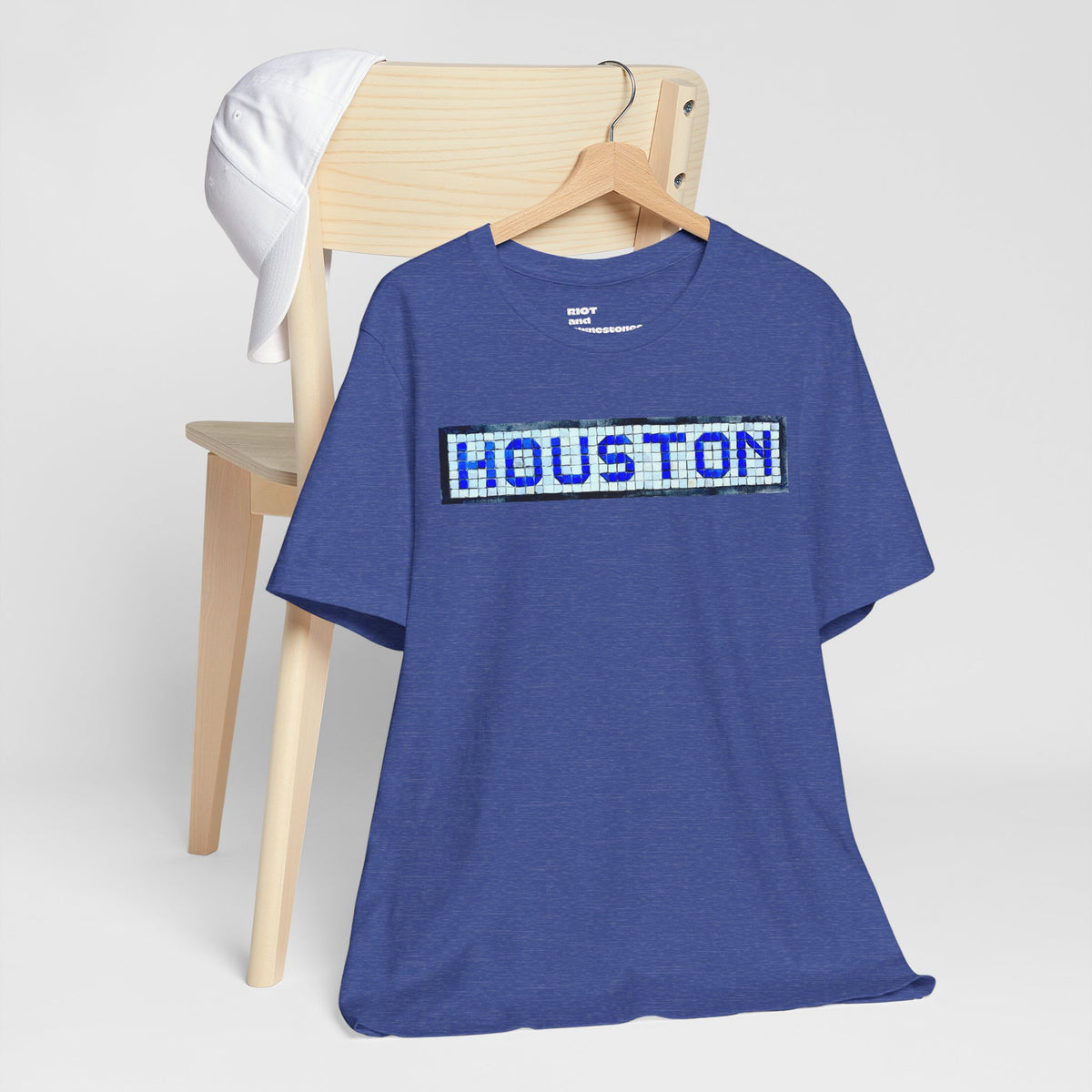 Houston T-Shirt - Blue Tile Street Name Shirt - Houston Texas Gift HTX Graphic Tee