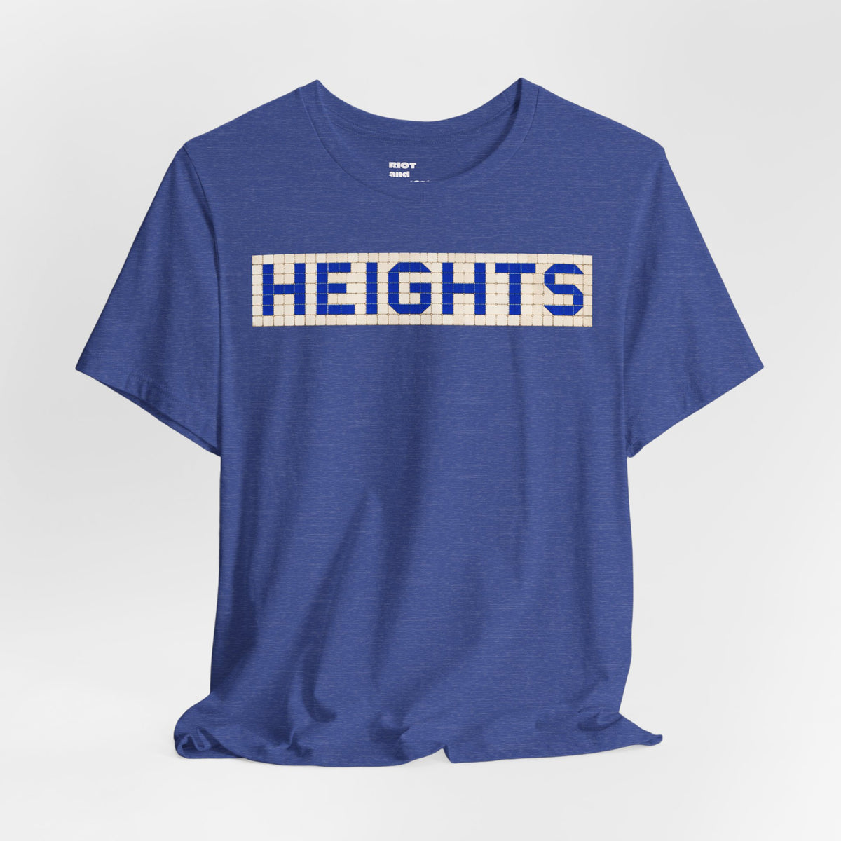 HEIGHTS Houston T-Shirt - Vintage Blue Tile Street Name Shirt - Houston Texas Gift Minimalist HTX Graphic Tee