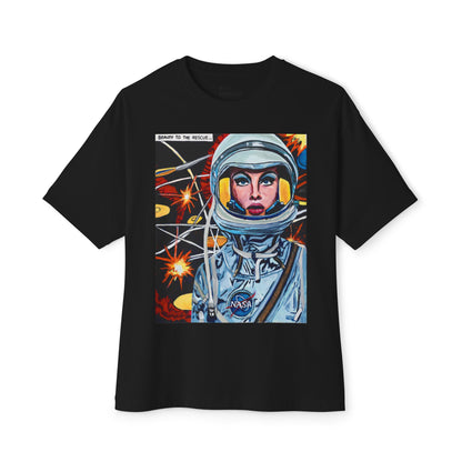 Retro Astronaut "Beauty to the Rescue" Original Painting Graphic Tee