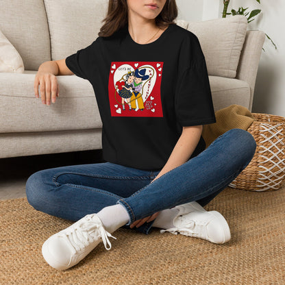 "Let's Get Tied Up" Vintage Cowboy Valentine Tee – Original Pop Art T-Shirt