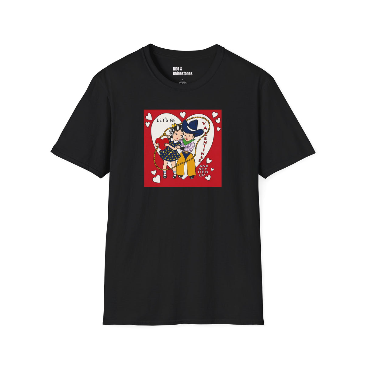 "Let's Get Tied Up" Vintage Cowboy Valentine Tee – Original Pop Art T-Shirt