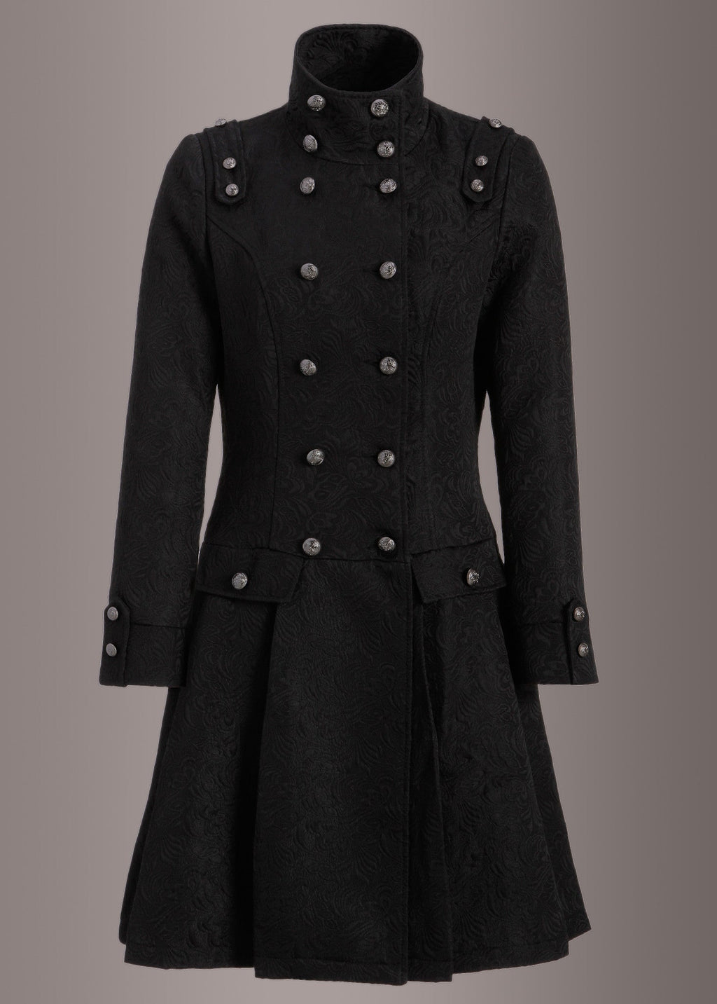 Gothic Brocade Coat Jacket with Buttons