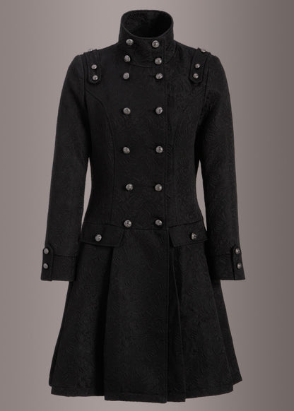 Gothic Brocade Coat Jacket with Buttons
