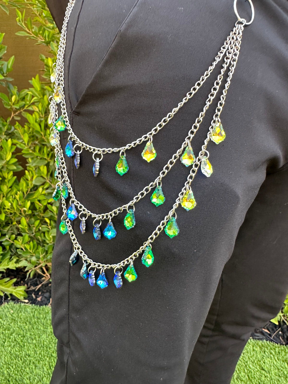 Crystal Drip Convertible Waist Chain - ONE OF ONE