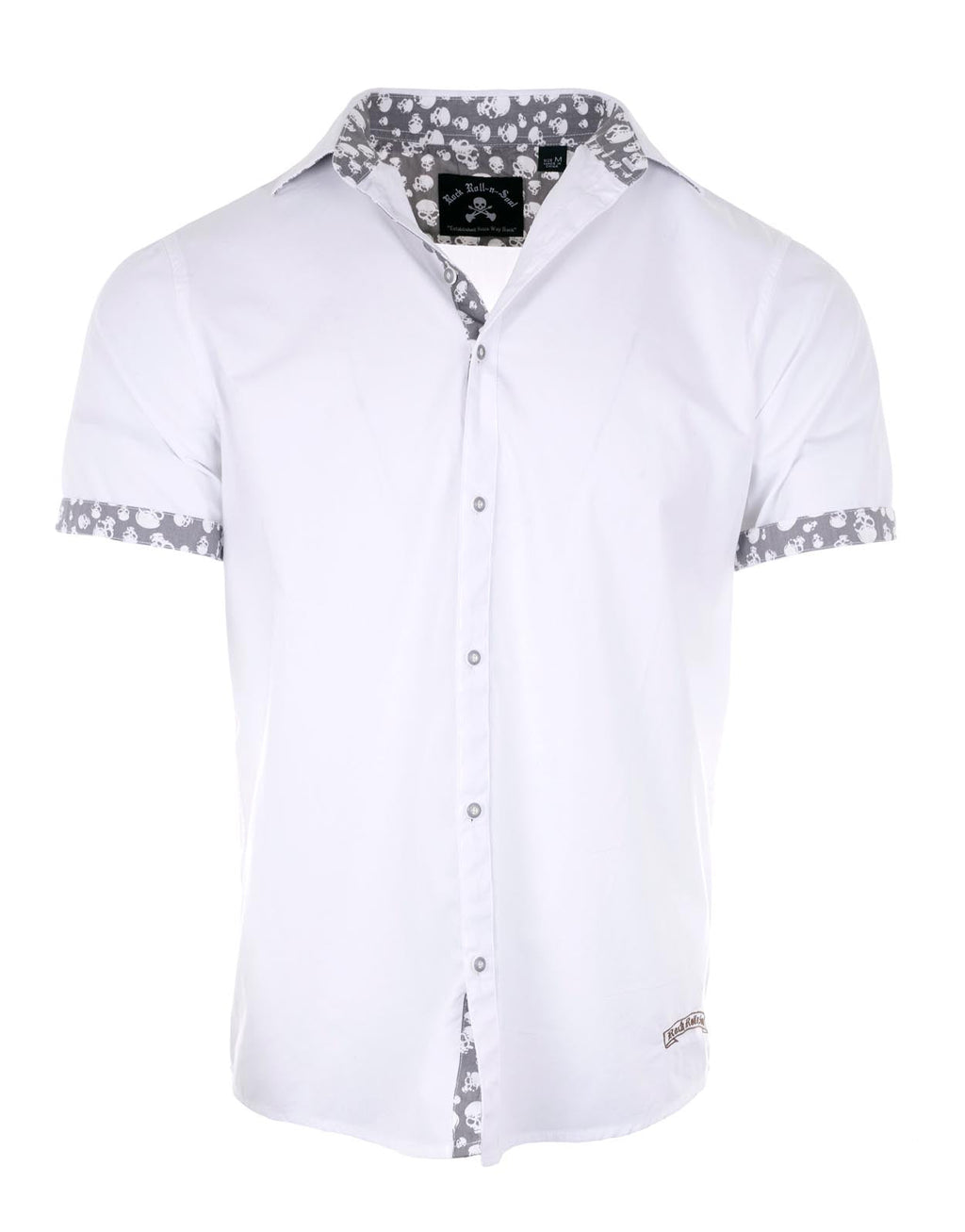 S/S Flying Skull & Guitar White