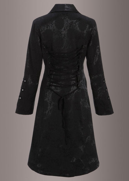 Black Brocade Gothic Pirate Coat