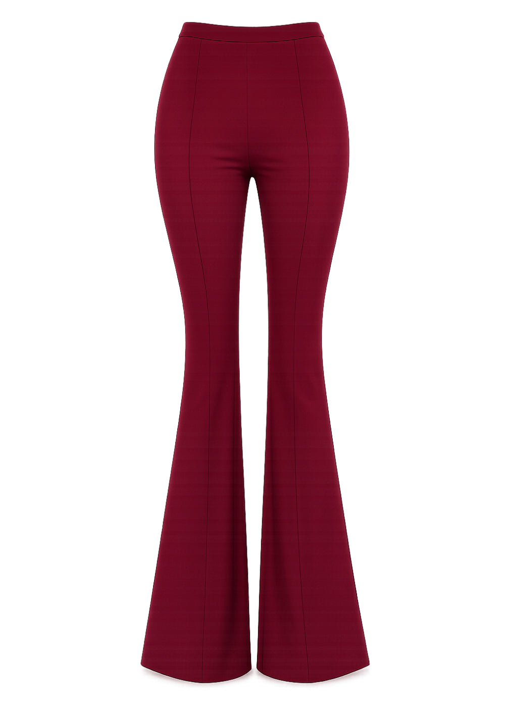 Burgundy Bell Bottom Pants