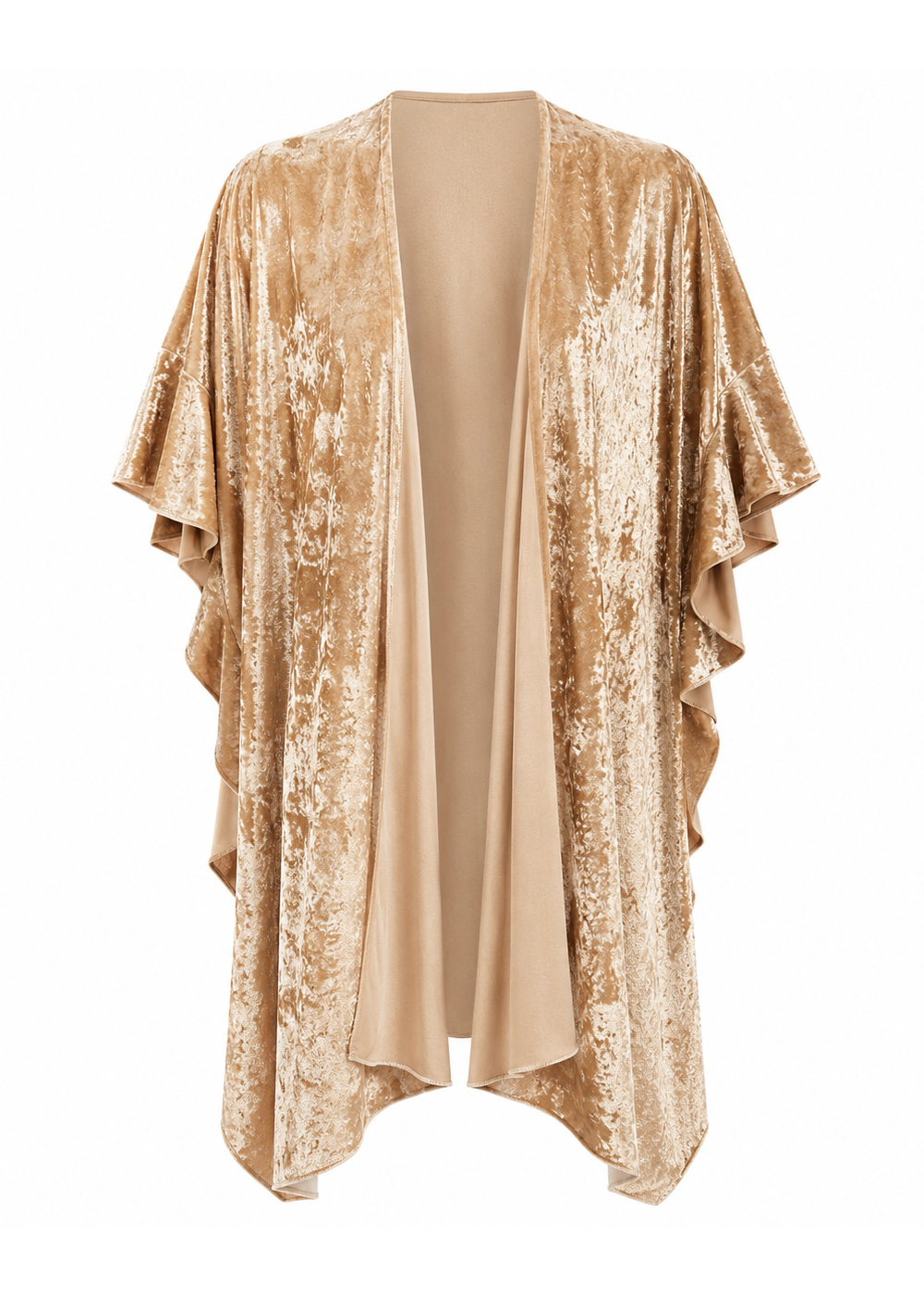 The Hendrix Gold Crushed Velvet Kimono