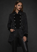 Black Pearl Pirate Brocade Victorian Coat