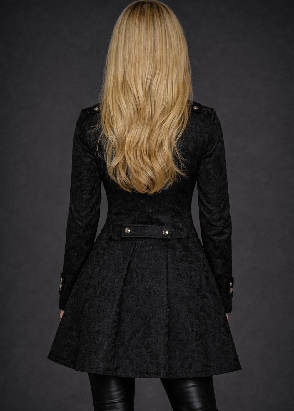 Gothic Brocade Coat Jacket with Buttons