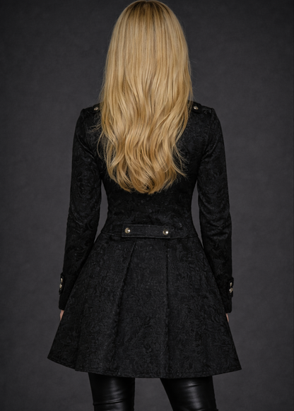 Gothic Brocade Coat Jacket with Buttons