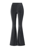 Stage Ready Charcoal Velvet Flared Bell Bottom Pants
