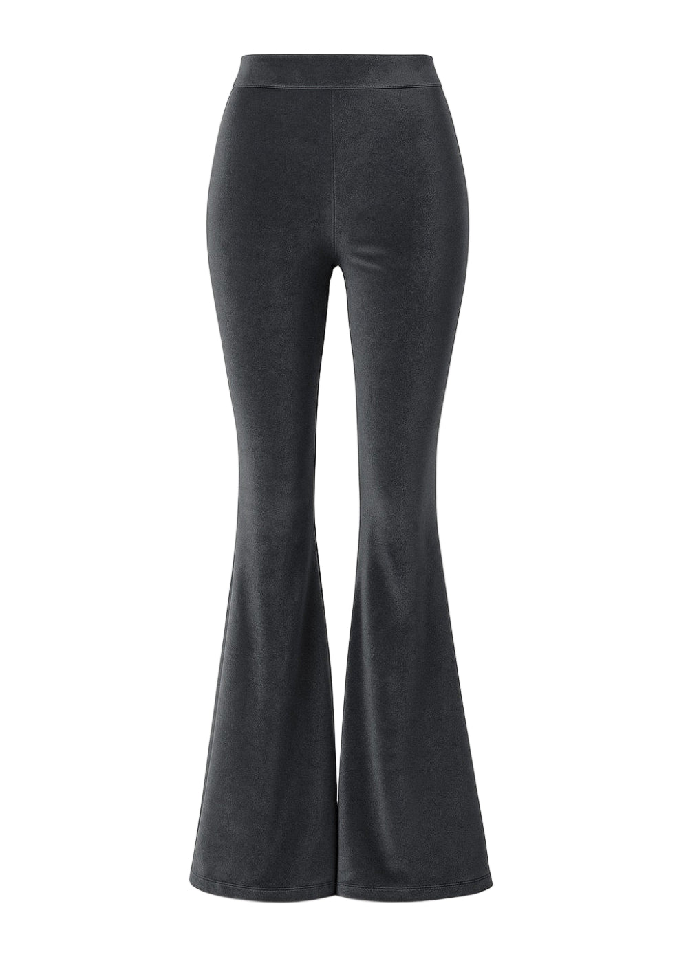 Stage Ready Charcoal Velvet Flared Bell Bottom Pants