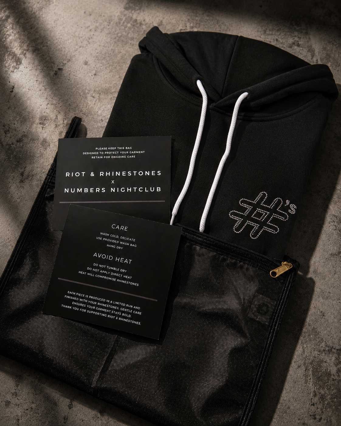 Riot & Rhinestones x Numbers Nightclub Classic Logo Hoodie