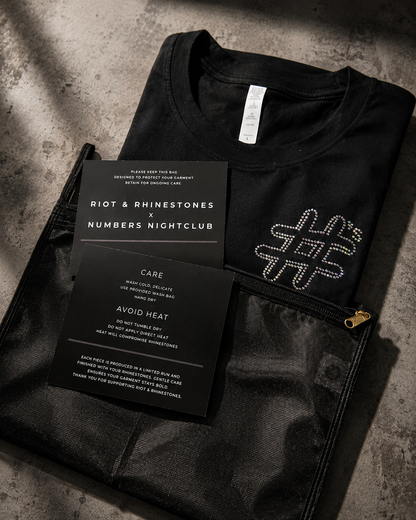 Riot & Rhinestones x Numbers Nightclub Classic Logo Tee