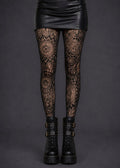 Goth Queen Lace Fishnet Tights