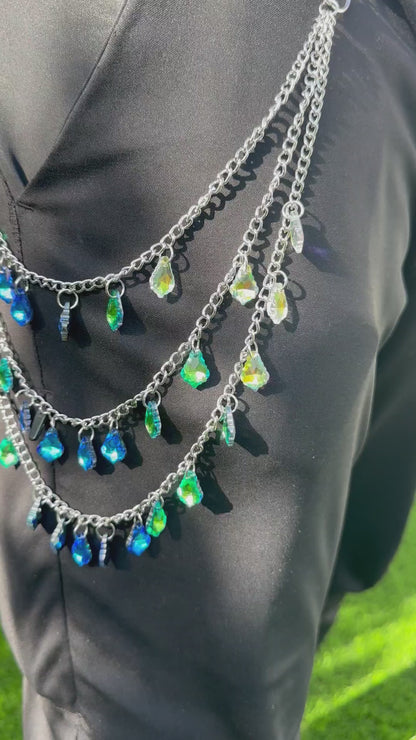 Crystal Drip Convertible Waist Chain - ONE OF ONE
