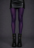 Purple High Shine Tights – Glossy Silk-Look Hosiery for Women