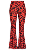 Red Leopard Animal Print Flare Pants Bell Bottoms
