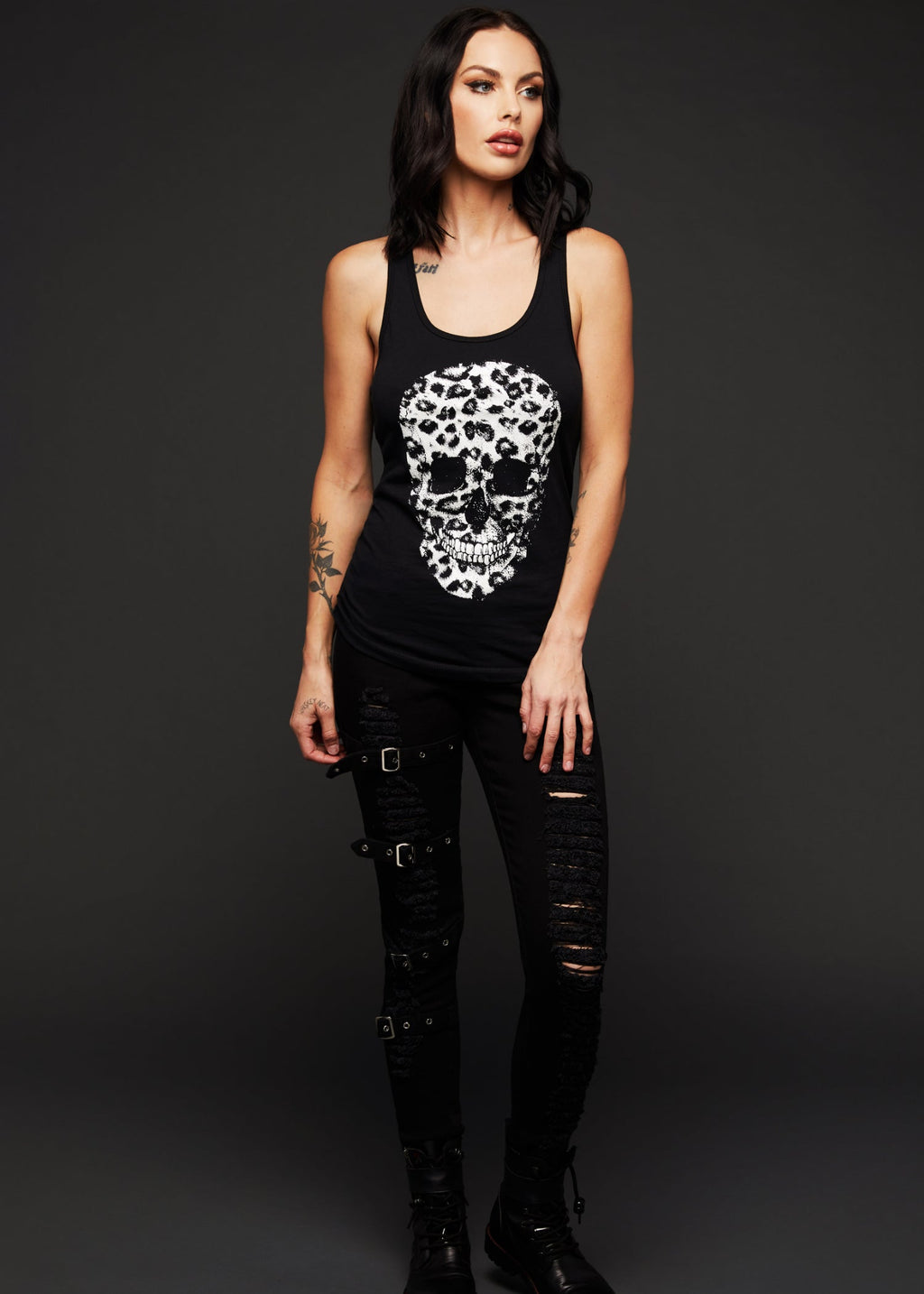 Renegade Leopard Skull Tank Top