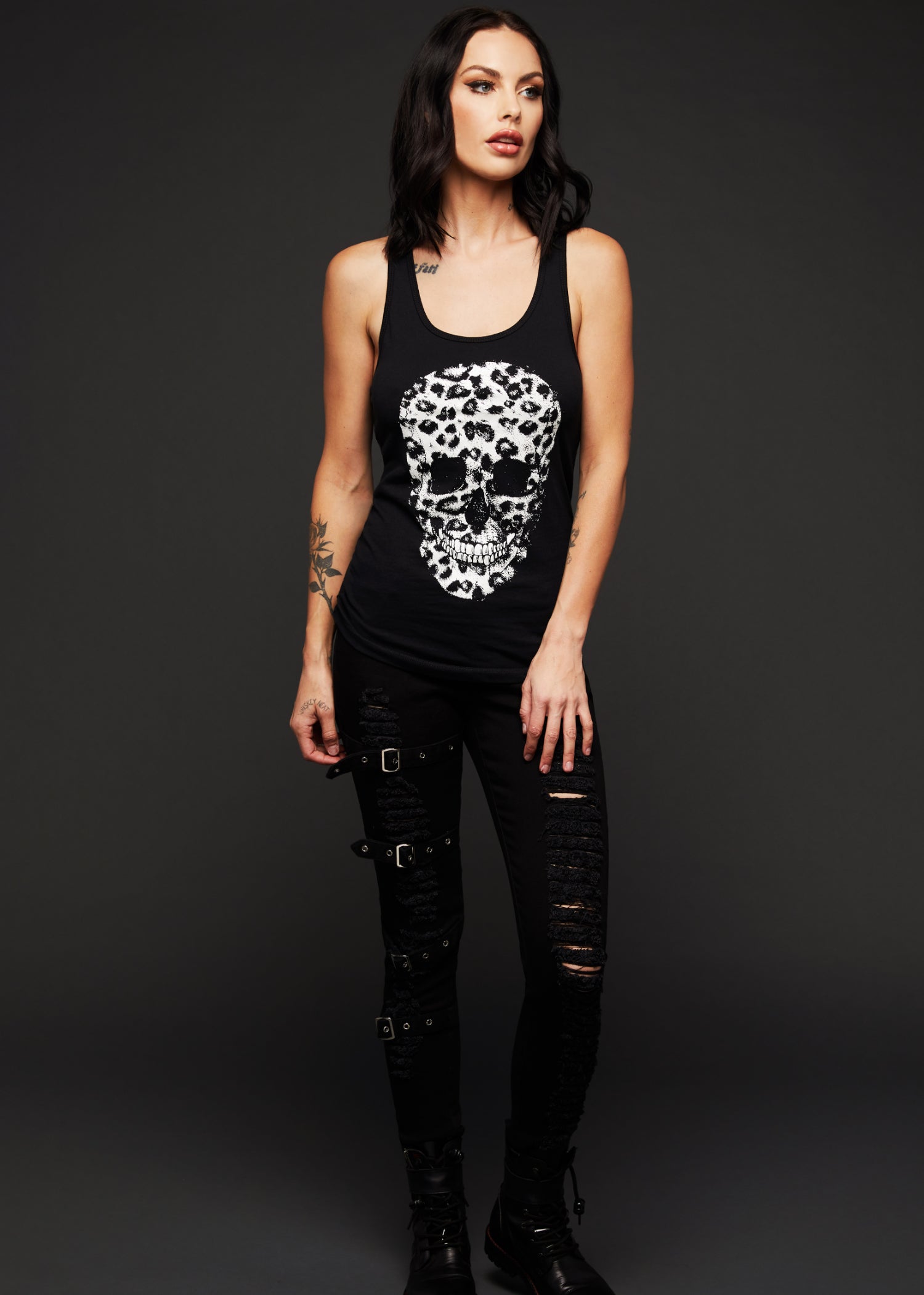 Renegade Leopard Skull Tank Top
