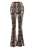 Venom Snake Print Flared Bell Bottom Pants