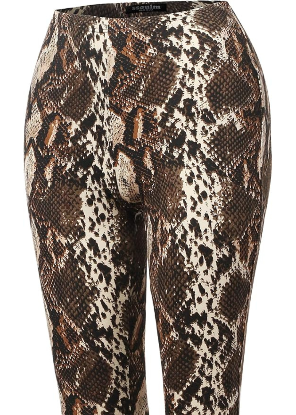 Venom Snake Print Flared Bell Bottom Pants