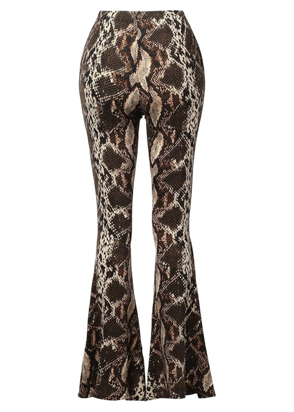 Venom Snake Print Flared Bell Bottom Pants