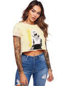Cropped Tie Dye Blondie Band Shirt by Prince Peter