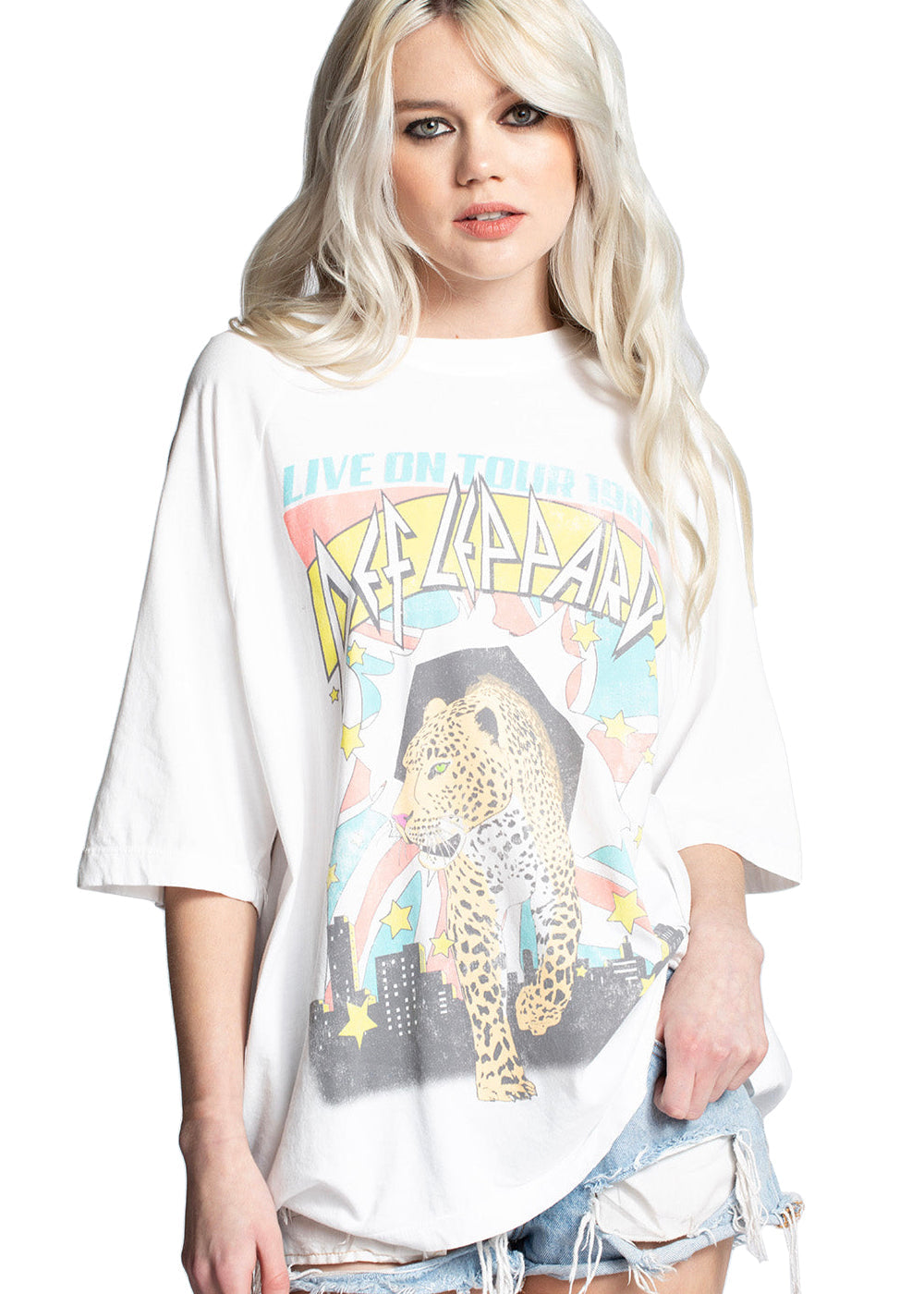 Def Leppard Live On Tour One Size Tee by Recycled Karma
